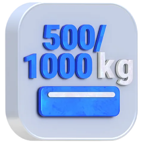 Two Load Specifications of 500/1000kg